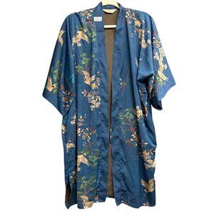 Vintage Ledamon Floral Wrap Robe Kimono Women's One Size Multicolor Nightwear